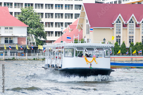 Passenger ferry in Bangkok photo