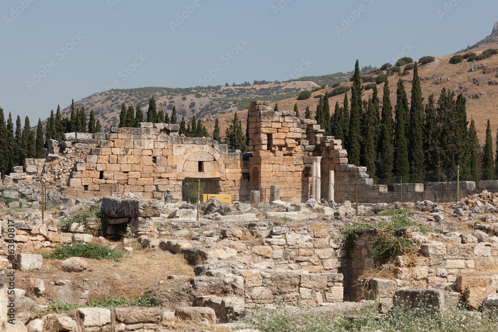 Ancient ruins Hierapolis. Turkey