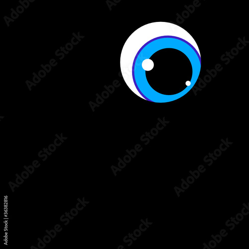 blue eye looking through a hole