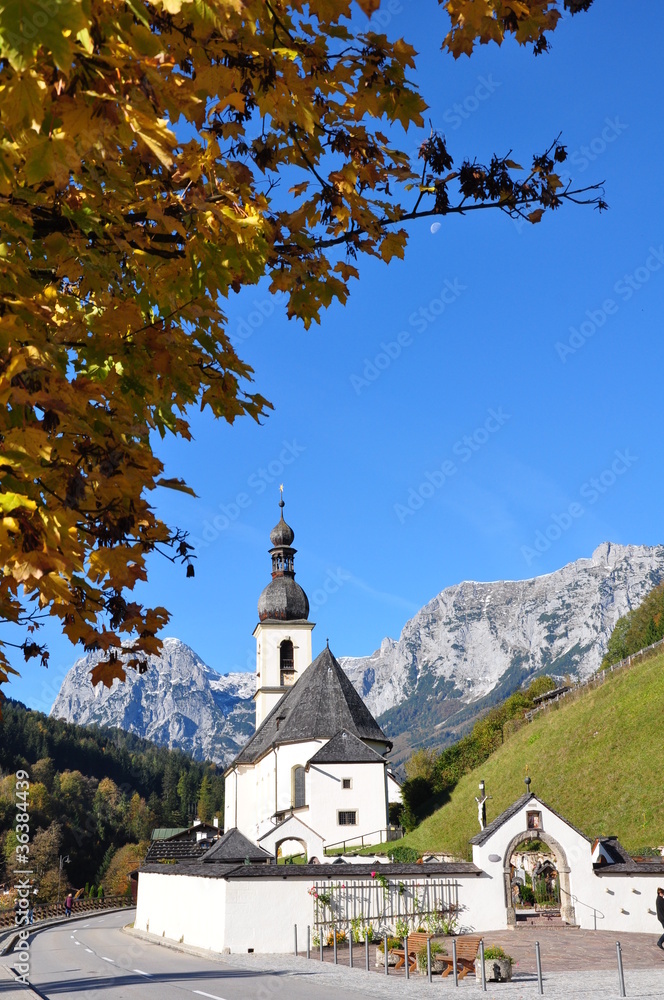 Kirche in Ramsau, Bayern