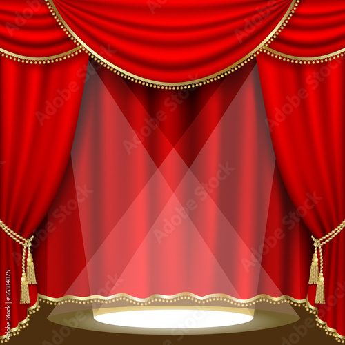 Theater stage. Mesh.