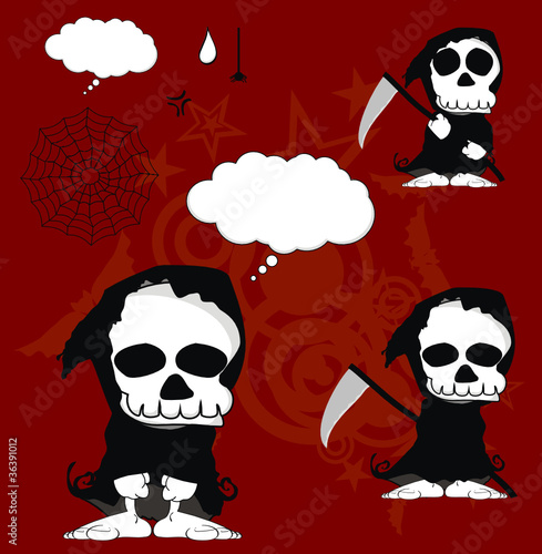 funny dead cartoon set
