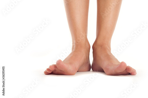 female feet with splayed fingers
