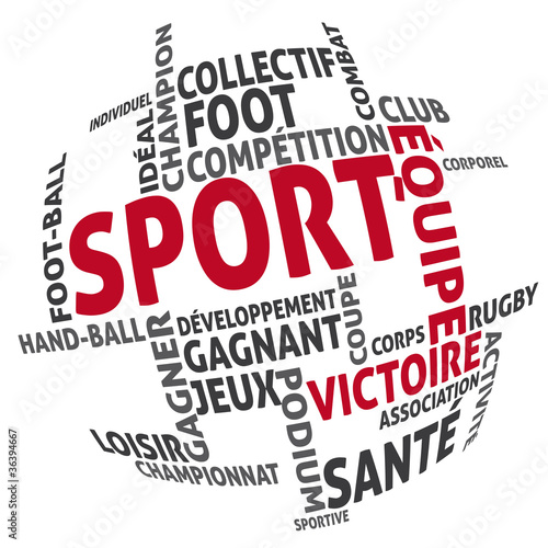 vecteur, mot-image sport