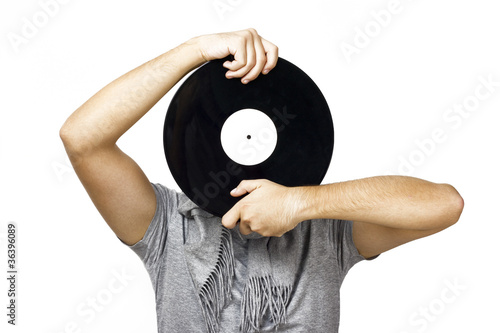 Man holding vinyl