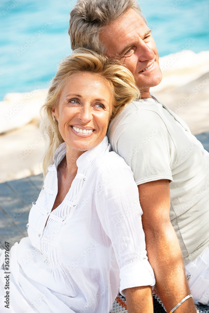 Portrait of a happy romantic couple outdoors. Portrait of a happy romantic couple outdoors.