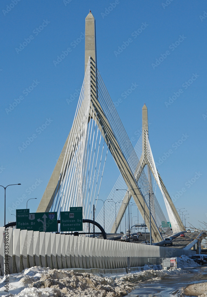 Obraz premium Zakim Bunker Hill Bridge