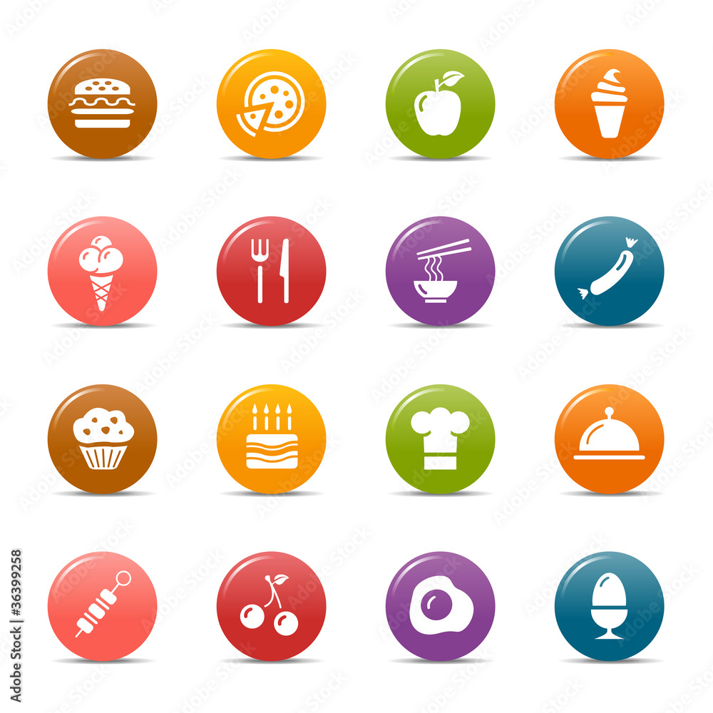 Colored dots - Food Icons Colored dots - Food Icons