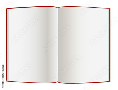 Blank pages inside of book , vector