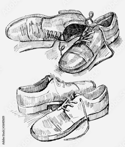 Hand Drawn Illustration of shoes