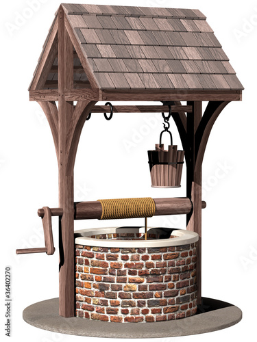 Obraz na plátně Ancient wishing well