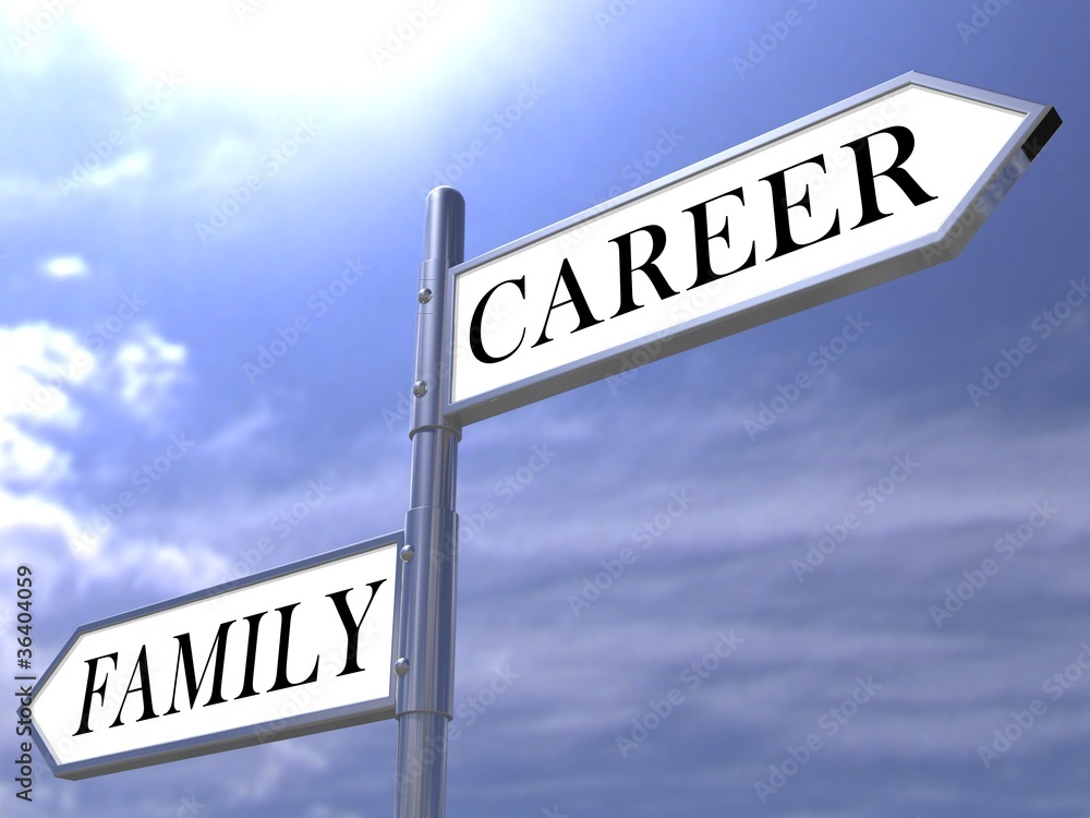 Obraz premium career and family. hard choice.