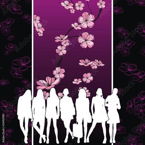 young females and flowering strip