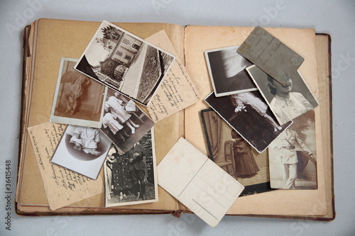 Old photos,postcards and letters.