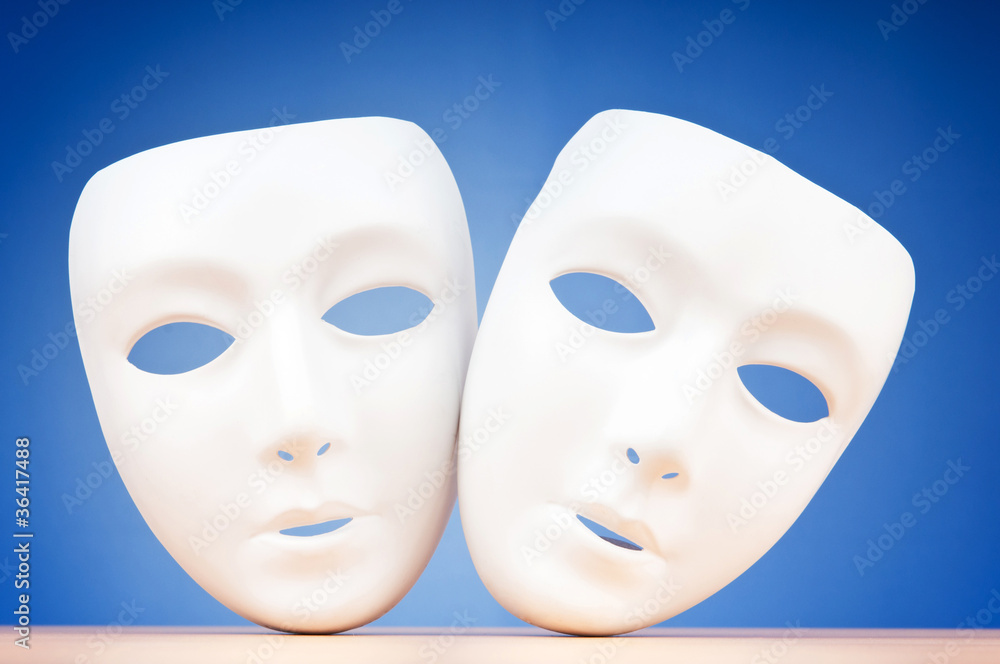 Masks with theatre concept Masks with theatre concept