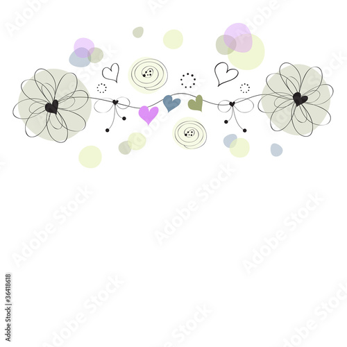 abstract flower greeting card