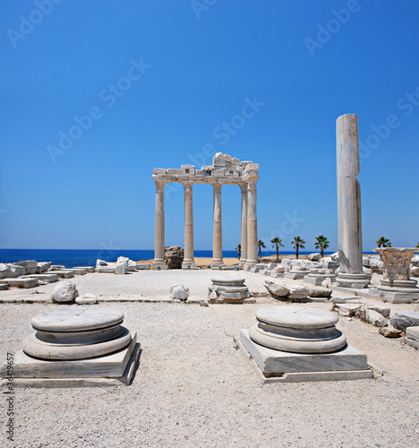 The Temple of Apollo, located at the end of Side, Turkey