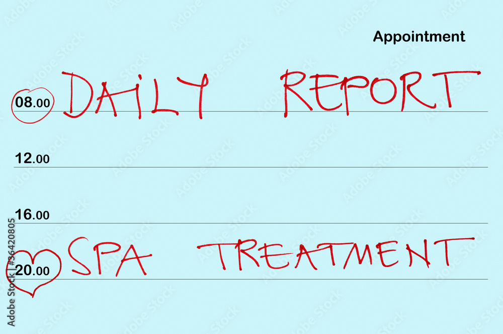 Fototapeta premium Appointment book