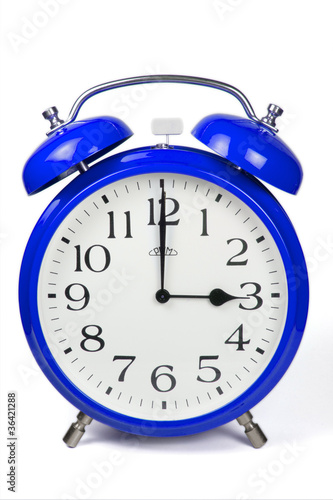 Wecker 3 Uhr / Three a clock - blau / blue