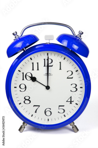 Wecker 10 Uhr / Ten a clock  - blau / blue