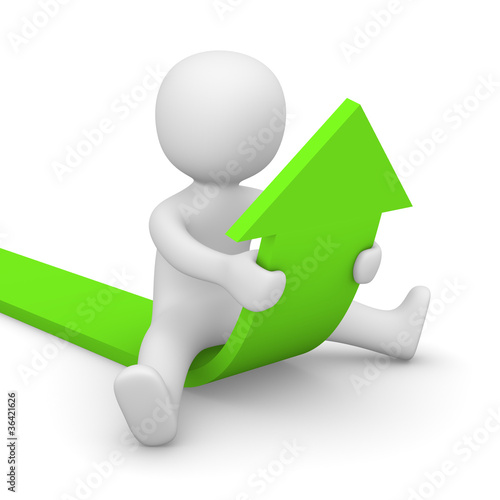 3d man with an arrow