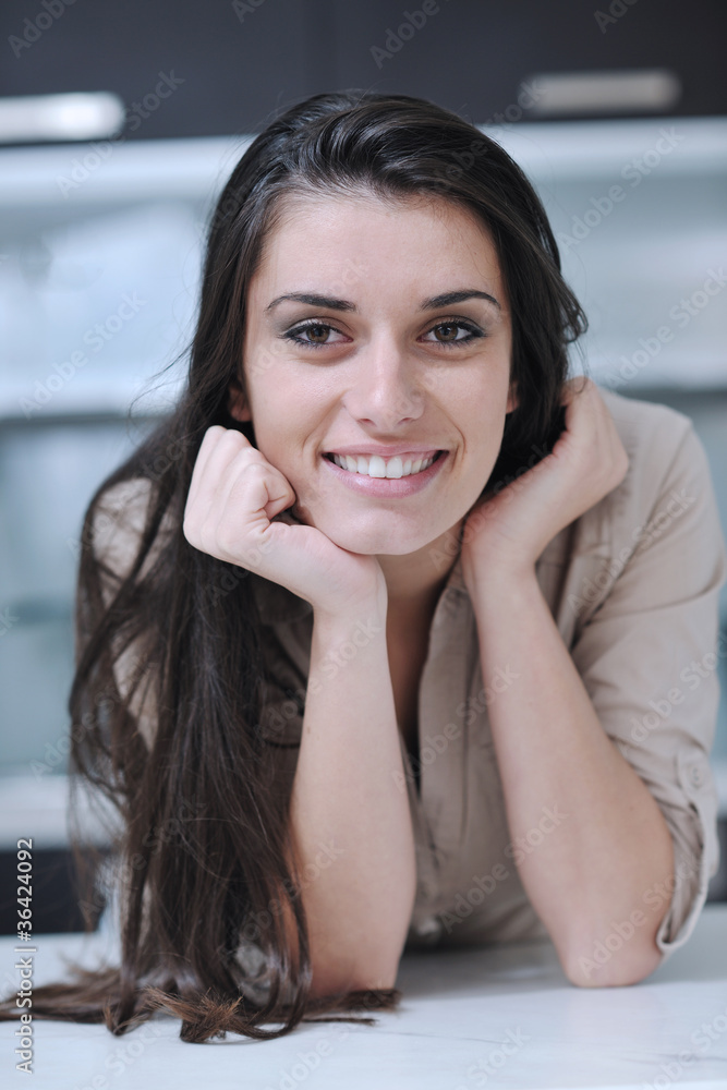 young woman indoors portrait