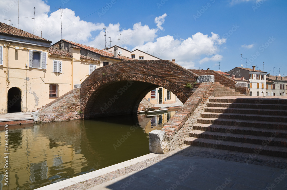 St.Peter’s Bridge. Comacchio. Emilia-Romagna. Italy.