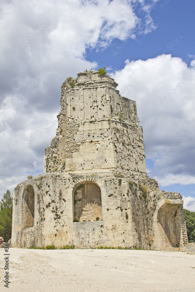 Roman tower in Nimes Roman tower in Nimes
