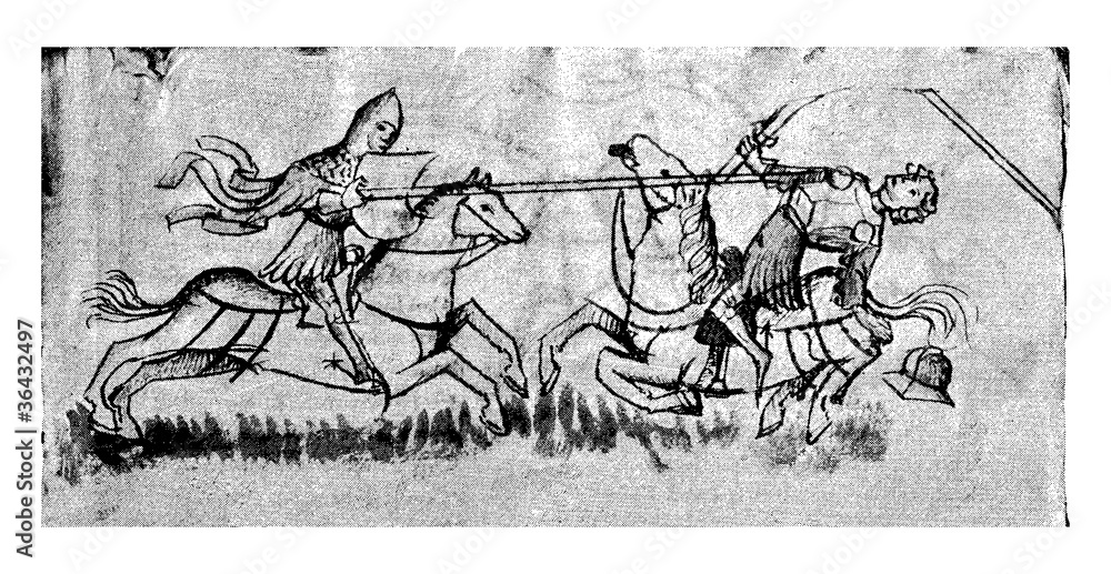 Obraz premium Joust medieval 15th