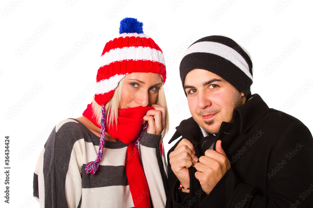 Couple in winter outfit Couple in winter outfit