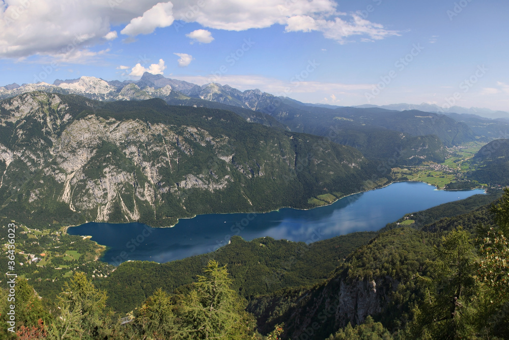 Lake Bohinj Vogel panorama view