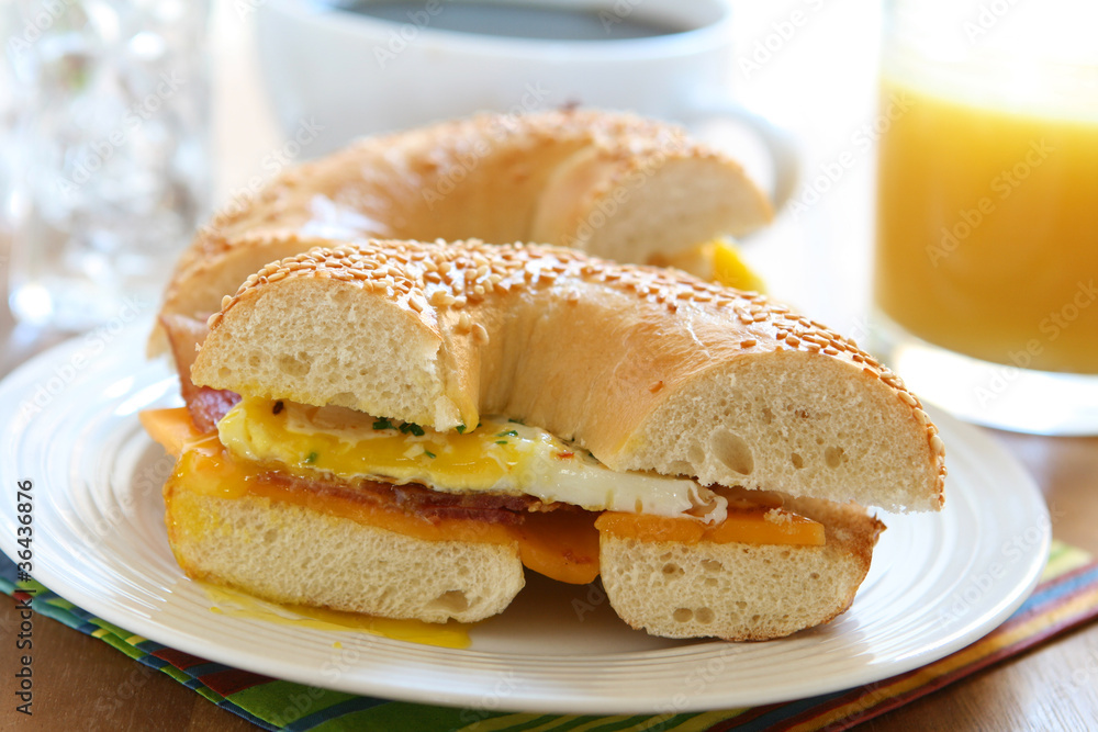 Breakfast Bagel Sandwich