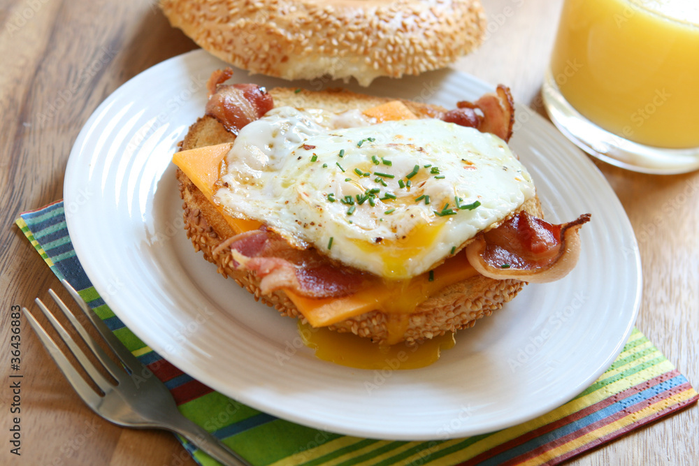Breakfast Bagel Sandwich Breakfast Bagel Sandwich