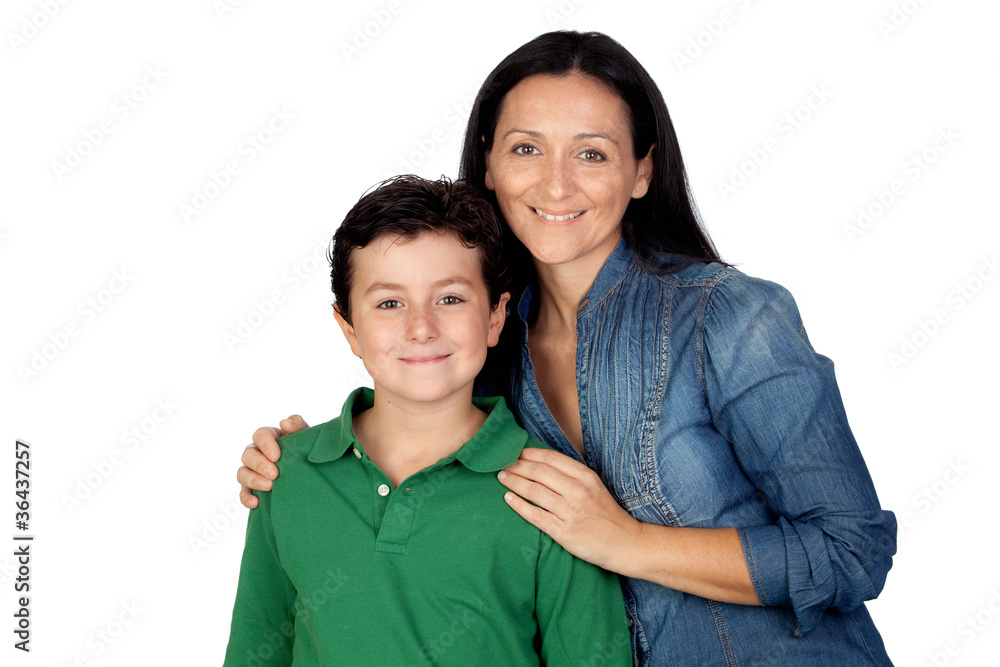 Adorable mother and her beautiful son Adorable mother and her beautiful son