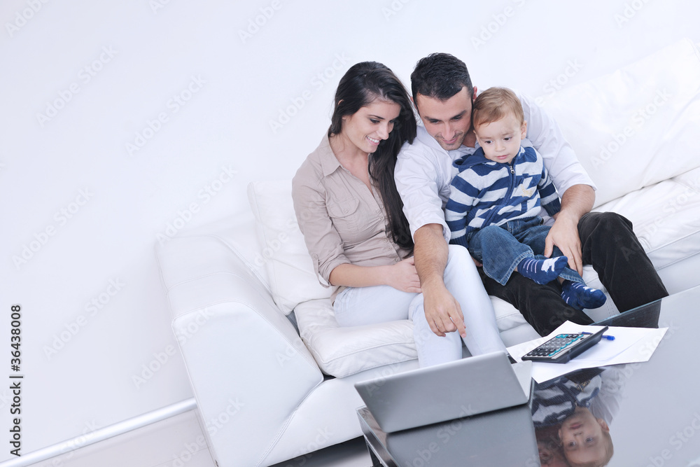 happy young family have fun at home happy young family have fun at home