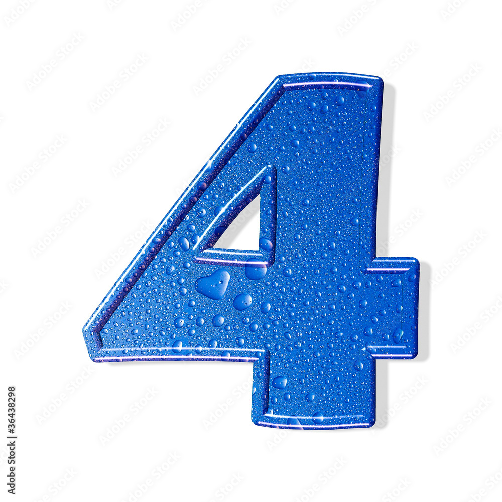 Water alphabet isolated . aqua letter Water alphabet isolated . aqua letter