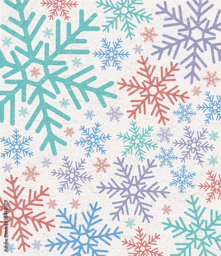 Retro seamless winter pattern, vector illustration