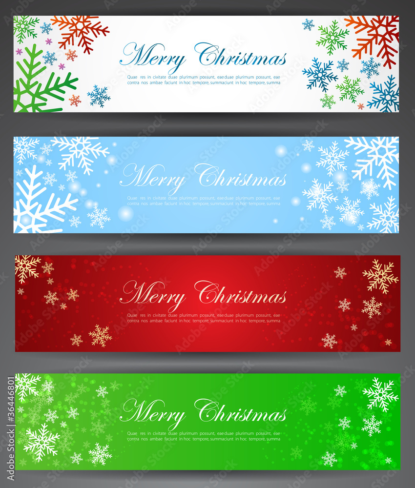 Winter theme web banners.