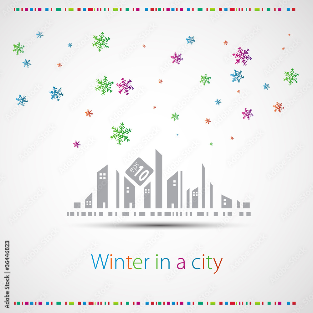 Winter in a city