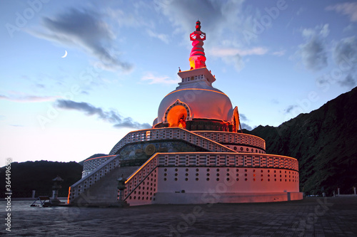 Shanti Stupa, Leh, Ladakh, India photo