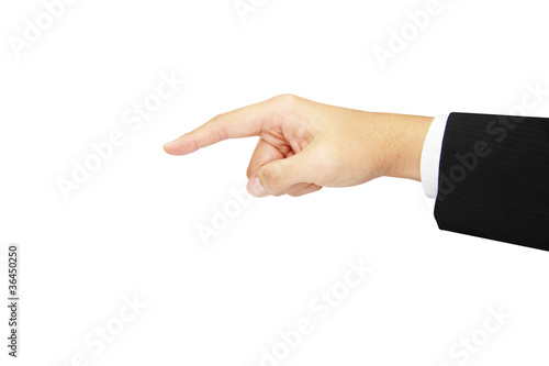 isolated business hand pointing