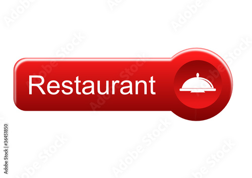Restaurant button with red hand