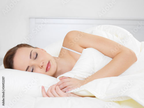 Young beautiful woman sleeping