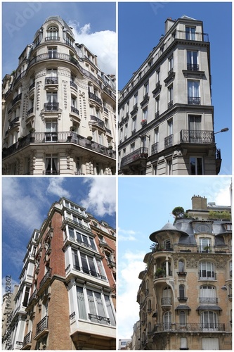 Carte postale d'immeuble à Paris