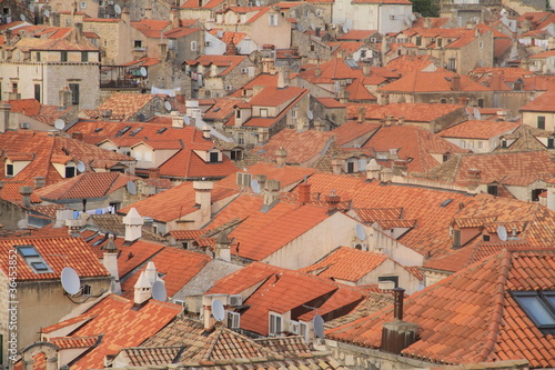 Dächer in der Altstadt von Dubrovnik (Kroatien)