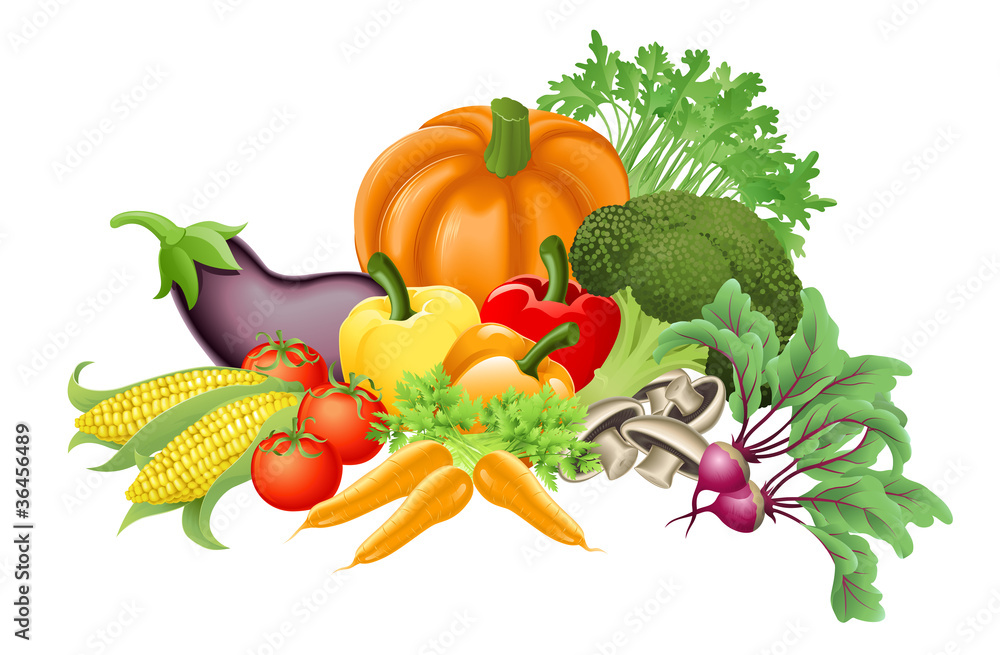 Tasty vegetables illustration Tasty vegetables illustration