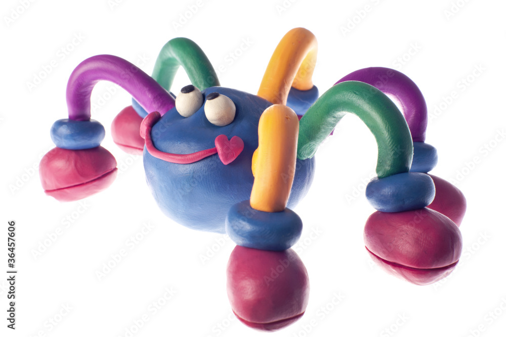 Fototapeta premium Funny plasticine spider
