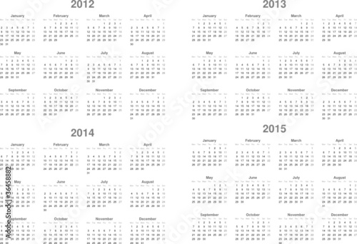 2012-2015 Calendars