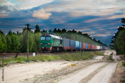 Freight diesel train