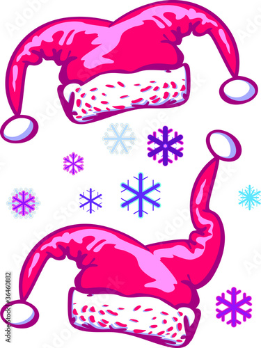 Christmas Santa Claus cap evolved into a joker hat